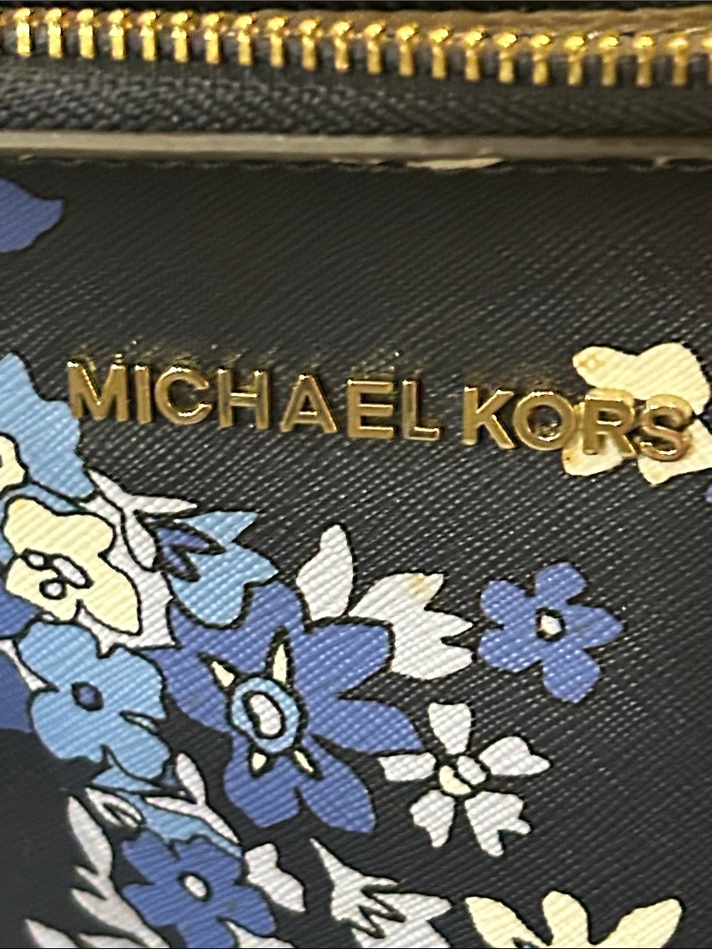 Michael Kors Kellen XS Satchel in a navy and blue floral print - Picture 12 of 12